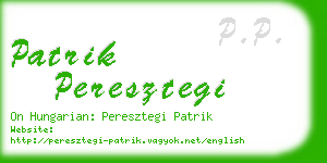 patrik peresztegi business card